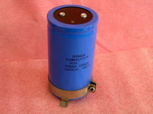 7400UF  200V  Sprague  7400 uf  Electrolyic Capacitors  lot of  TWO