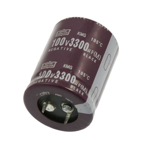 New dual lead 3300uf 100v 105c aluminum electrolytic capacitor 46mm x 31mm for sale
