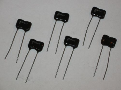 New Years Sale: 6-pieces 1000pF 500V CORNELL DUBILIER 5% SILVER MICA CAPACITORS