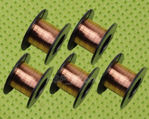 5pcs 0.1mm copper solder soldering ppa enamelled reel wire brand new for sale
