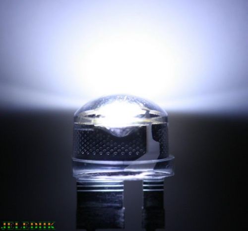 NEW 5 pc 0.5W 8mm StrawHat White LED LAMP WITH 110,000mcd For Car Boat DIY LIGHT
