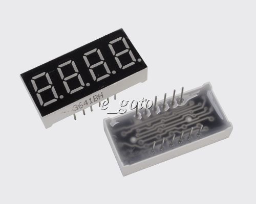 2PCS common anode 4bit LED Segment Displays red LED  0.36 in