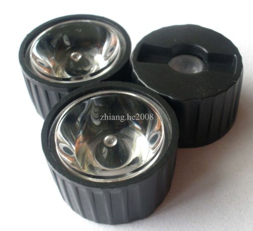 10x led lens 30 degree for 1w 3w 5w high power leds with black holder for sale