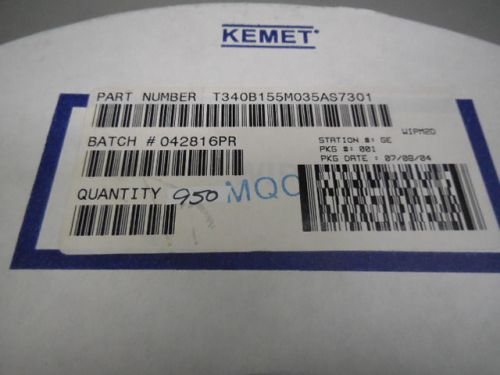 3000 pcs kemet t340b155m035as7301 for sale