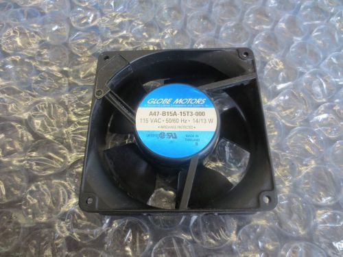 MILLTRONICS PARTNER I CNC GLOBE MOTORS A47-B15A-15T3-000 FAN 4 3/4&#034; INCH