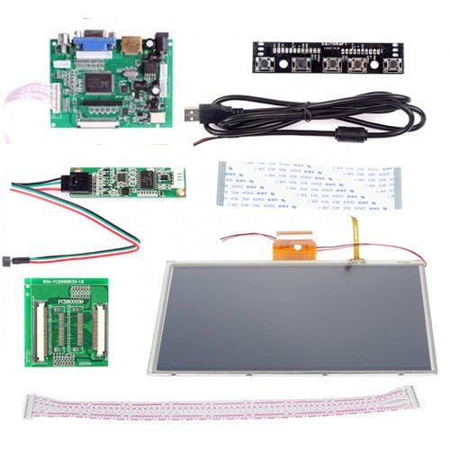 HDMI/VGA Digital 9&#034; 9 Inch Touch Screen LCD+Driver Board for Raspberry Pi