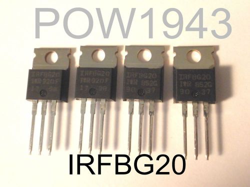 ( 5 PC.) INTERNATIONAL RECT. IRFBG20 POWER MOSFET TO-220