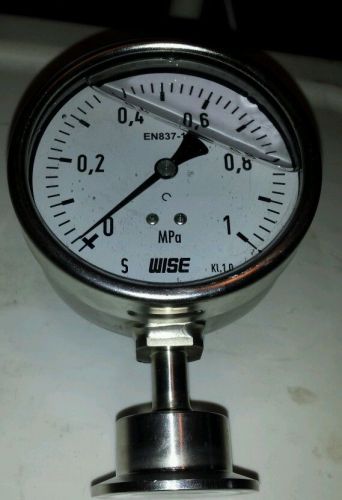 Wise pressure gauge en837-1. sanitary connection for sale