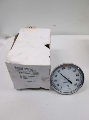 New weksler 5a0444fjx bimetal thermometer 0-200f 5 in 1/2 in npt gauge d404385 for sale