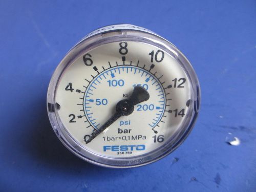 Festo #356759 gauge 0-16 bar/0-230 psi for sale