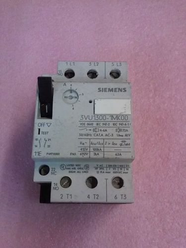 SIEMENS 3VU1300-1MK00 Motor Protector Circuit Breaker