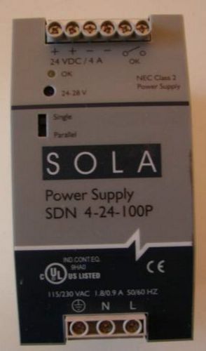 SOLA Electric SDN-4-24-100P Power Supply