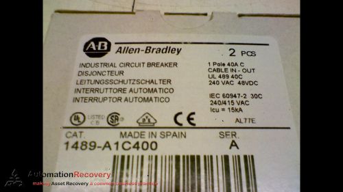 Allen bradley 1489-a1c400 - pack of 2 - series a industrial circuit, new for sale