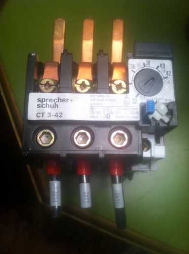 SPRECHER &amp; SCHUH CT3-42 OVERLOAD RELAY