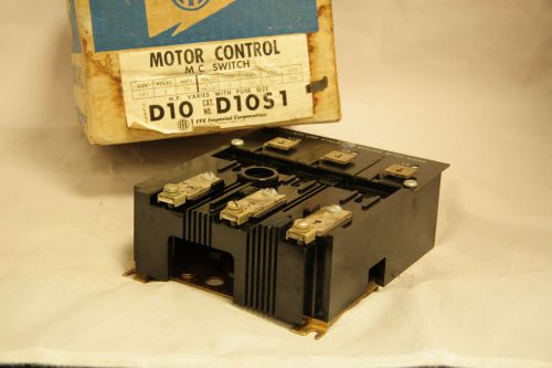 Ite d10s1 motor control mc switch 30 amp 3 pole size 0 &amp; 1 d10 new siemens for sale