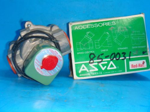 New asco red hat solenoiod valve 8215c63 fuel gas 25 psi pipe 1-1/4&#034; new for sale