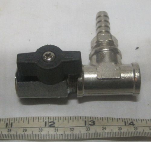 Mini 3/8&#034; NPT Brass Ball Valve Assembly Female/Male with tee and hose Barb