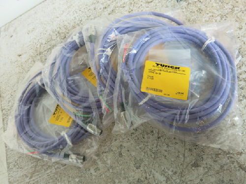 4 turck fksdwe 456-5m four-pin servo/ encoder cables, new for sale