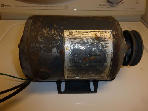 EMERSON 1/3 HORSE ELECTRIC MOTOR WITH  MOUNTING BASE AND PULLEY