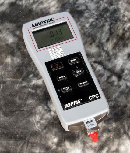 AMETEK JOFRA CPC COMPACT PRESSURE CALIBRATOR/ Vacuum to 15 bar/200 ps