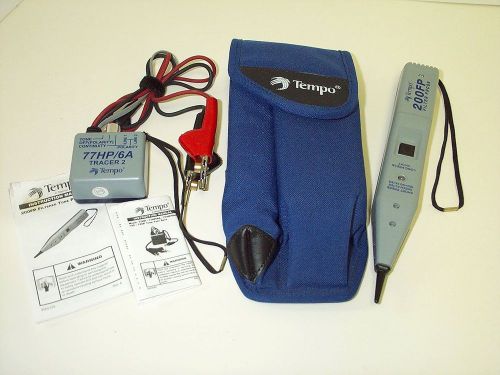 Tempo geenlee network cable tester tele tone 77hp/6a &amp; probe 200fp tracing kit for sale