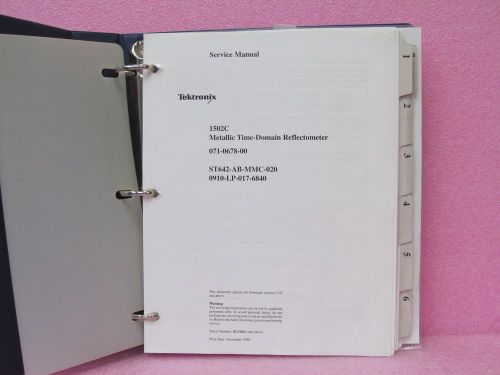 Tektronix 1502C Time Domain Reflectometer Service Manual w/schematics (11/99)