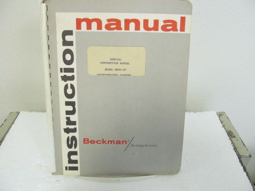Beckman (Berkeley Div.) 5630-37 Predetermined Counter Instruction Manual w/schem