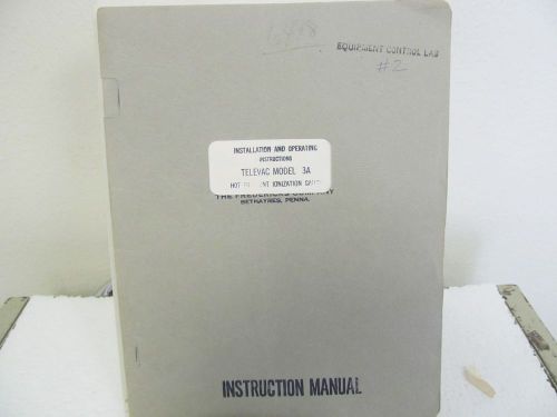 Frederick Electronics Model 3A Hot Filament Ionization Gauge Op/Service Manual