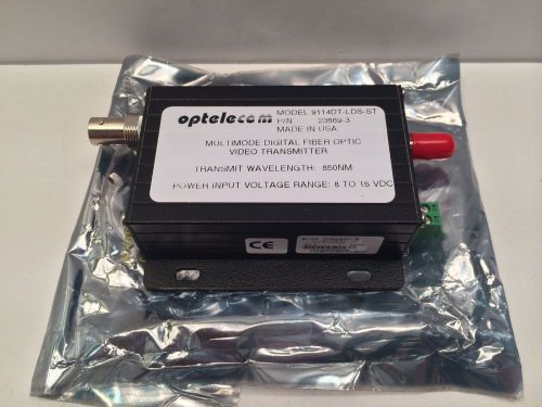 New! optelecom digital fiber optic video transmitter 9114dt-lds-st 23669-3 for sale