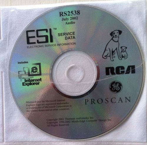RS2538 ESI Electronic Service Data CD
