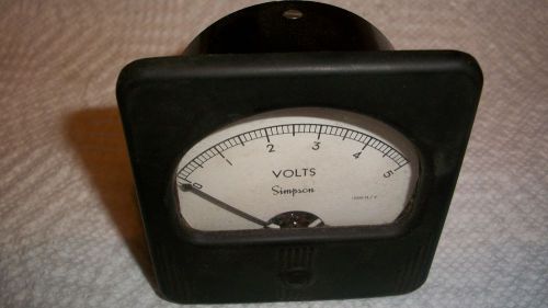 Simpson Direct Current 0-5 Volt Meter
