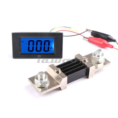 Digital Electrical Ammeter Gauge DC 0-500A Current Panel Meter LCD Monitor