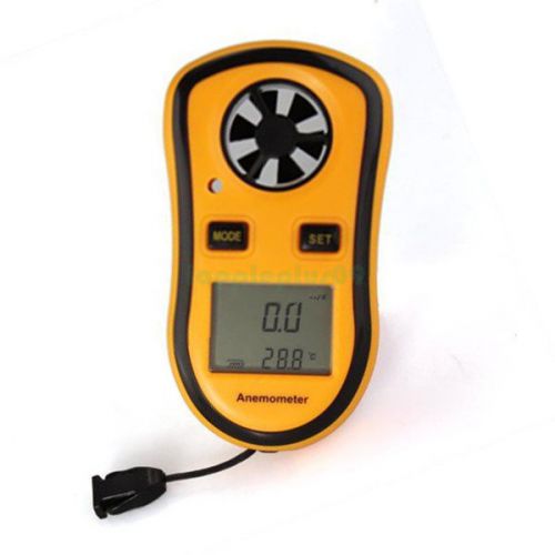 Handheld digital lcd wind speed air velocity flow meter thermometer anemometer for sale