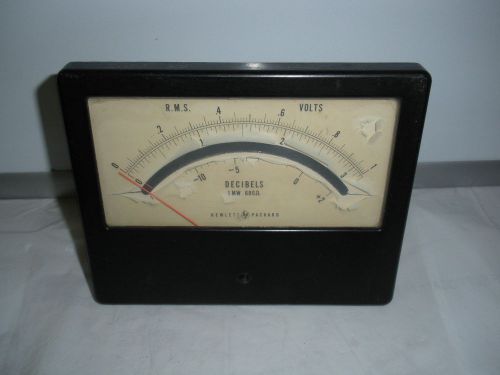 Vintage hewlett packard decibals hp meter gauge panel 600 ohm 1120-0084 for sale