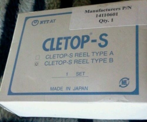 New in box cletop -s reel type b part # 14110601 fiber optics cleaner for sale