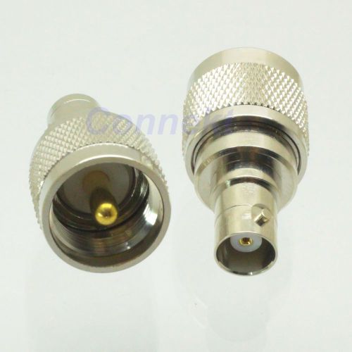 1pce UHF PL259 male plug to BNC female jack RF coaxial adapter connector