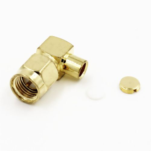 10 x SMA male plug right angle for RG402 141 cable  RF connector