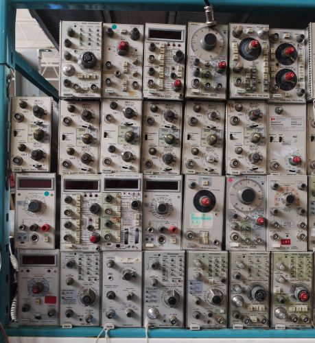 Seventy (70) Tektronix plug-ins modules for modular oscilloscopes and related