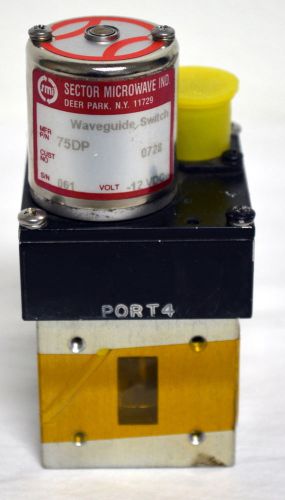 Sector Microwave Waveguide Switch 75DP 12VDC 4 Port