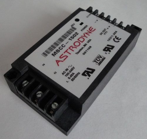 Astrodyne mscc-1502 12v 1.2a 15w chassis-mount power supply for sale