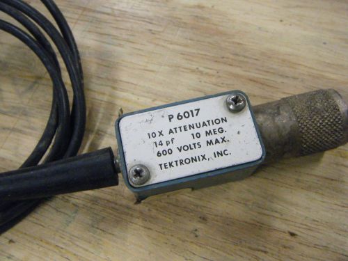Tektronix P6017 Oscilloscope Probe – 10X attenuation 10 Meg Ohm, 600V, 15pf