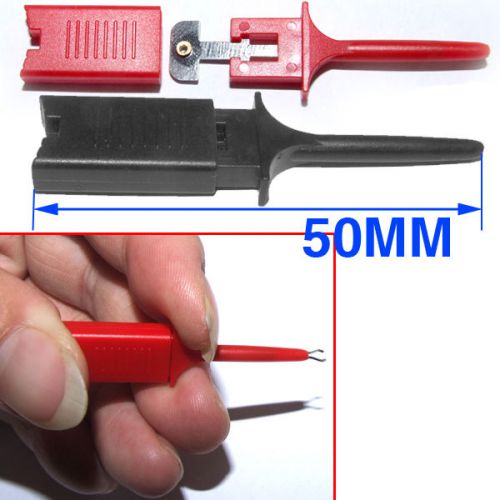 4pcs red / blackgrabbers test probes ic hook test clip cable soldering for sale