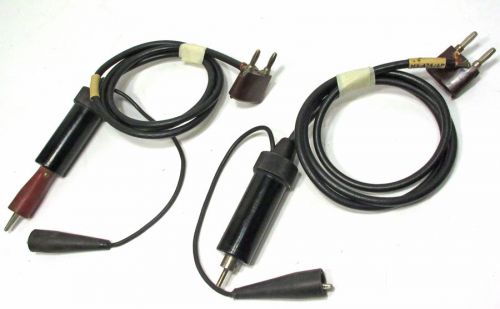 Two vintage mueller electric co usa ham radio vtvm test leads probes mx-474/ap for sale