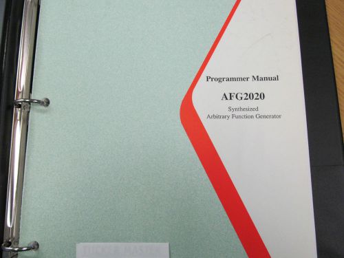 TEKTRONIX AFG2020 Synthesized Arbitrary Function Generator Programmer Manual
