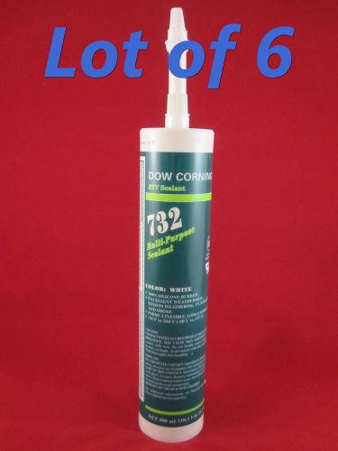 Dow corning rtv 732 multi-purpose sealant 300ml tube - clear material | lot of 6 for sale