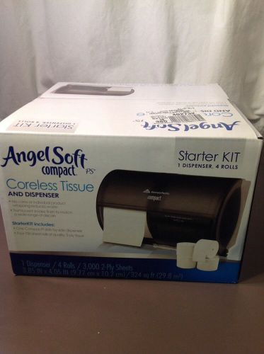 Brand New Angel Soft Compact Coreless Tissue and Dispenser