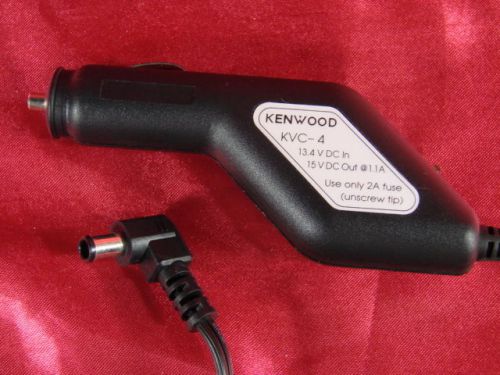 Kenwood KVC-4 Vehicle Rapid Charger 13.4v DC 15V Adapter Car Power Cord