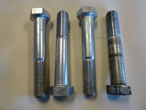 American bolt &amp; screw 1-8x6 hex bolts zinc plated grade 5 steel qty: 4 for sale