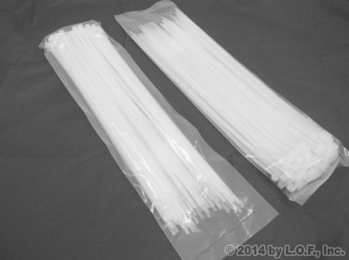 200 heavy duty 4.8mm x 350mm cable zip tie down strap wire nylon wrap natural for sale