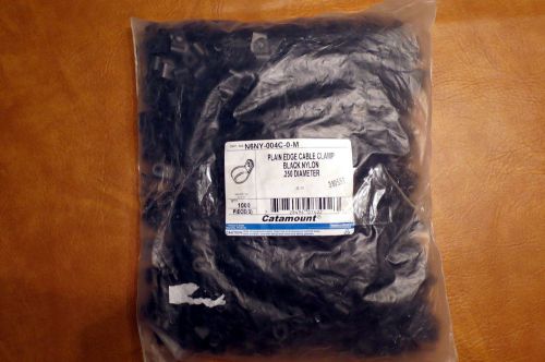 1000 thomas &amp; betts plain edge nylon black cable clamps, catamount 1/4&#034; diameter for sale